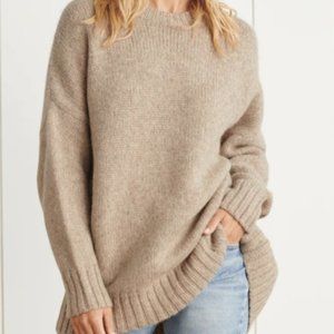 Jenni Kayne Alpaca Cocoon Crewneck Sweater Oatmeal XXL